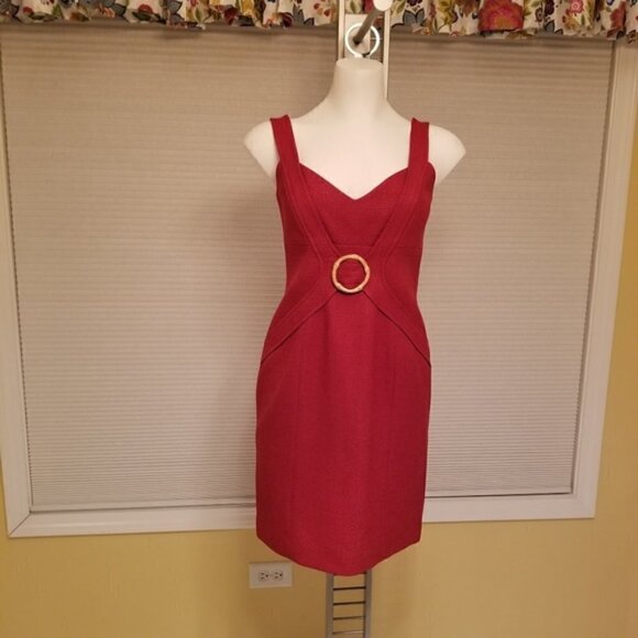 David Meister Red dress (2)
